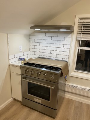 Back splash, kitchen