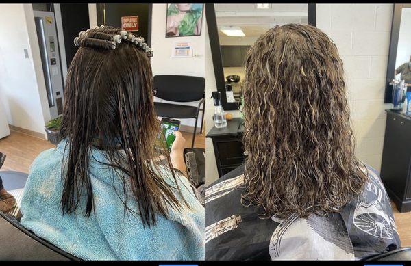 Perm before & after