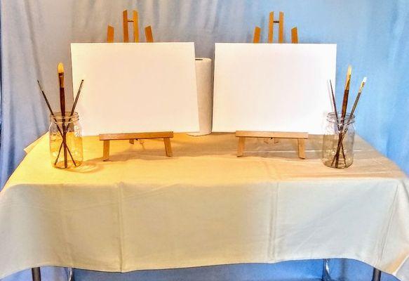 Canvases set up sample