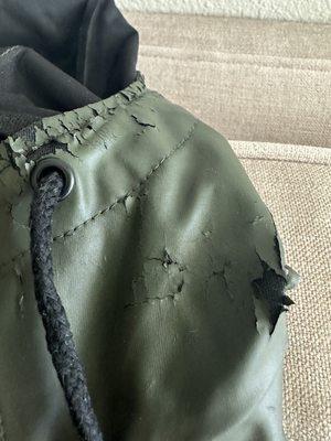 Jacket with damage