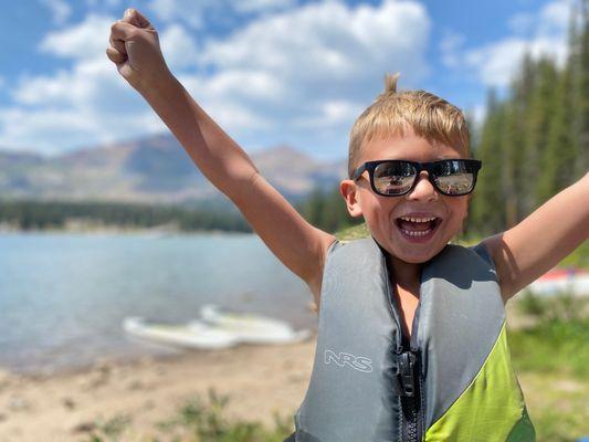 Want a happy child?  Take your family paddle boarding!!