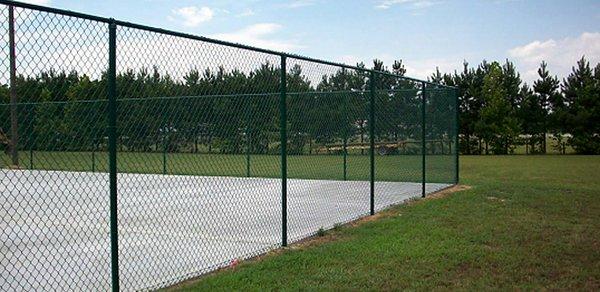 Green tennis court