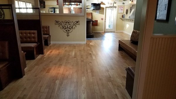 Sanding and finishing of a restaurant I recently did