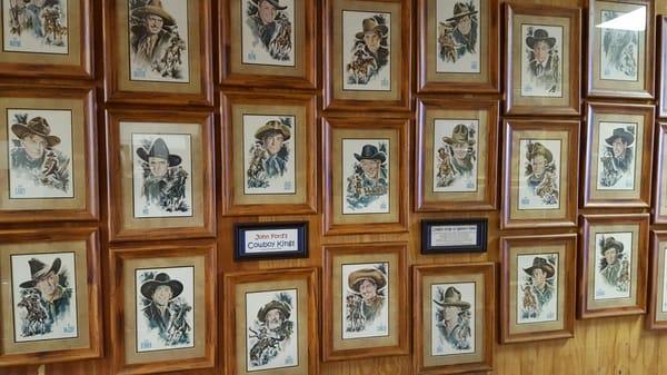 Sample of the many displays of cowboys in film