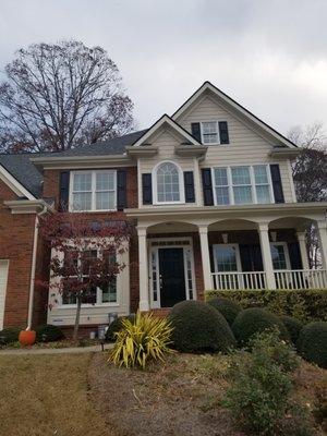 Exterior Painting Project. Repaired some siding and trim.