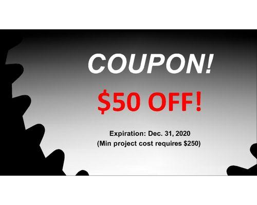 Center Post Construction is offering a $50.00 OFF Coupon for remainder of 2020 for all handyman services.