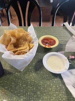 Chips Salsa and Cheese