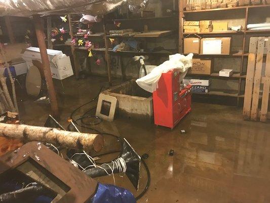 6 inch flood water basement