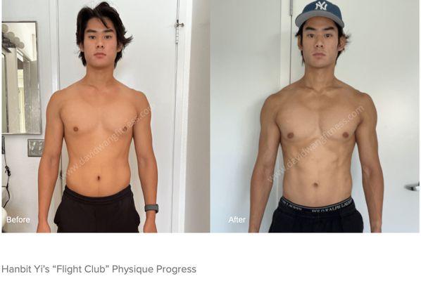 Hanbit Yi's Physique Progress working towards a "Fight Club" Physique