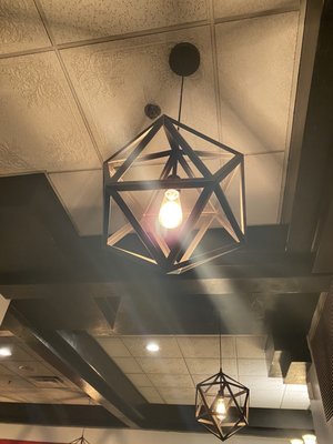 Light fixtures are beautiful here