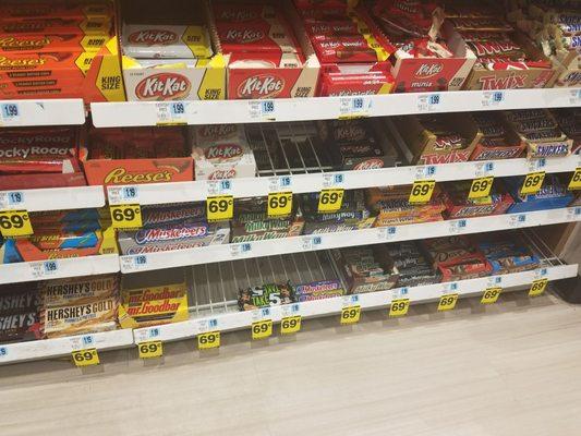 Lots of candy on sale for 69c