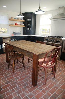 Simple Farmhouse Table With Beaded Door for a top