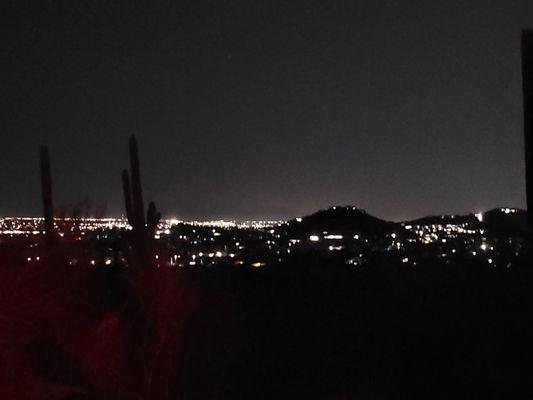 View of Tucson city lights from the canyon at night!