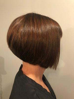 Trendy Bob Haircut with subtle elevation