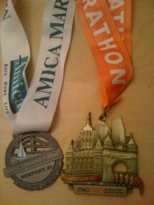 2 marathons, 2 states, 1 weekend. The popular Hartford CT marathon and the Providence RI marathon. Worth it.