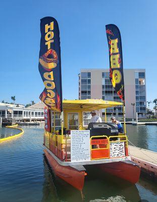 Nauti Girl Bad Bouy Bbq Boat.  (PRINCESS)    You can find her at Dog Beach/ New Pass