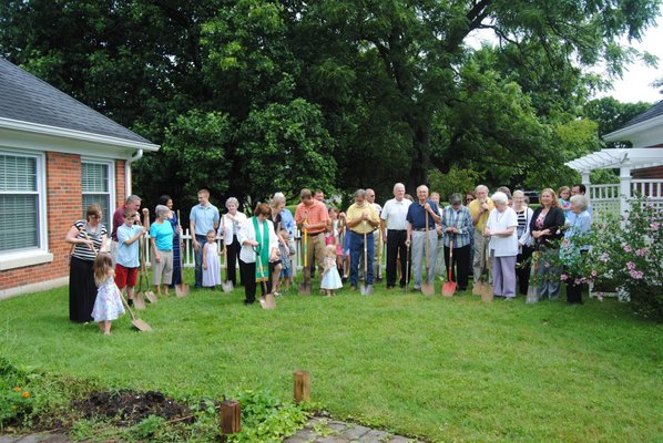 Breaking ground on the new fellowship hall!