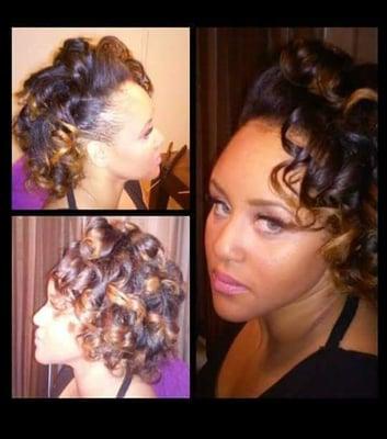 Special occasion hair and makeup, natural curly hair