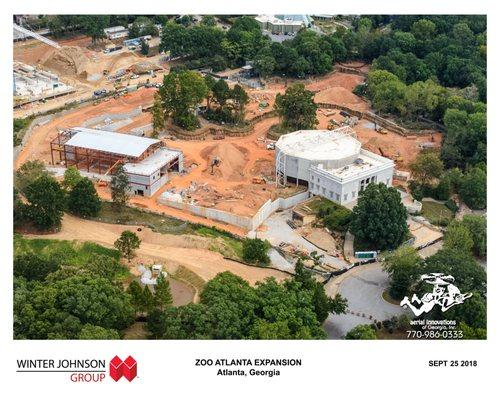 Construction Site for the Grand New View - Elephant Savanna at Zoo Atlanta.