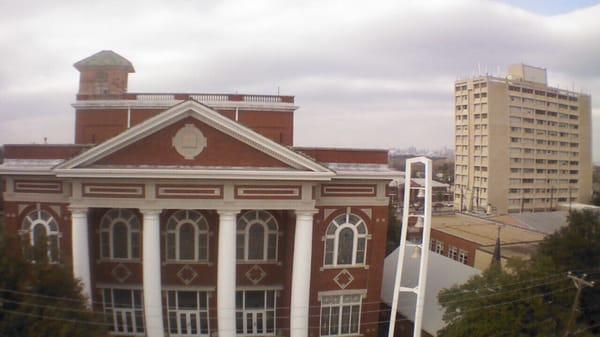 A picture from a drone Tyler St., United Methodist Church