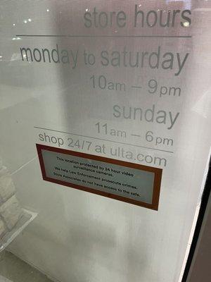 Please update your hours.  Do you close at 8 or 9?