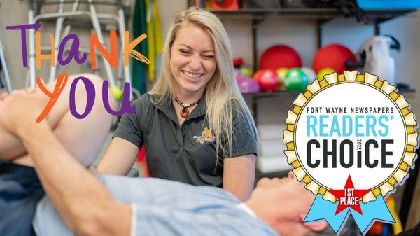 Thank you Fort Wayne for voting us as your favorite Physical Therapy Practice!