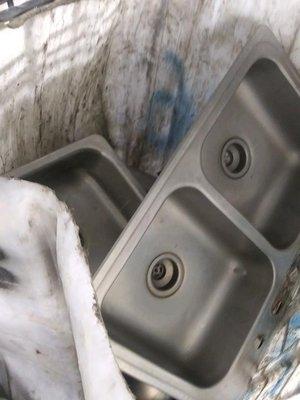 Stainless steel sink being recycled by Smith's