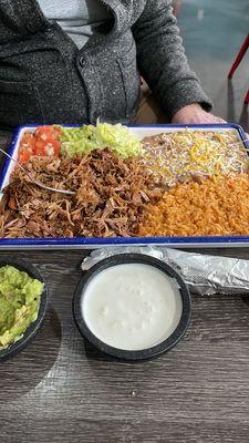 Carnitas meat plate