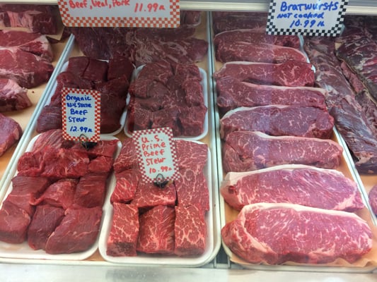 NY-Grown Organic Beef Stew, Prime Beef Stew & Prime Strips - a small sample of our Sunday case.