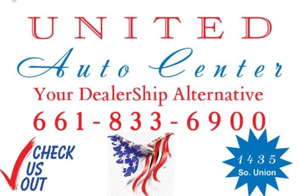 United Auto Center Your DealerShip Alternative 661-833-6900 Auto Glass, Radiators & Body Parts