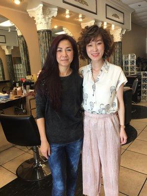 Fanny and me! She always does a great job on styling me. She blew my hair bigger on purpose she it will stay.