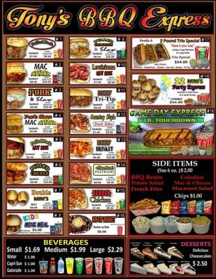 More  entrees has been added I look forward to serving you the best barbecue around the Eugene area