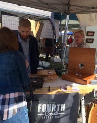 Buying a one of a kind and beautifully made maple wood booze/beer tasting paddle!