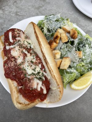 Meatball parm Side Caesar