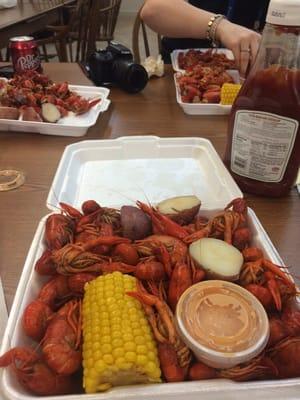 2 lbs of crawfish (just under $15). Delicious!