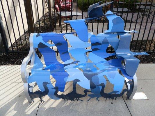 Sandhill Crane Bench by Timothy Spencer 2011