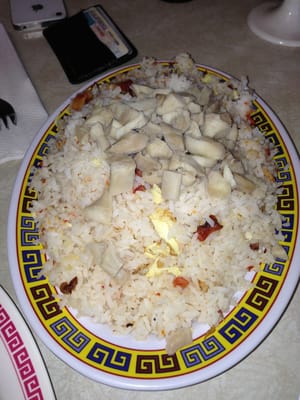 Char siu and chicken fried rice