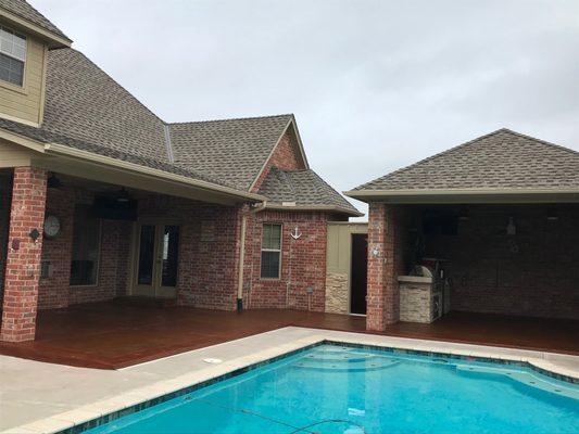 Pool Deck Overlay & Concrete Staining