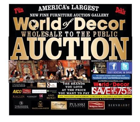 Selling the top brands, finest furnishings, and decor the world has to offer at the price you want to pay!