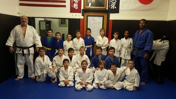 Some of the kids after of the class at Evolution Dojo.