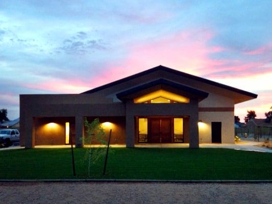 Calvin Presbyterian Church at sunrise.