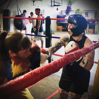 Boxing sparring at Sweet Z's Boxing Gym in KCK