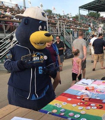 Booth at the Growlers game while being featured as the nights NonProfit.