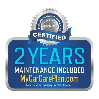 A free 2 year maintenance plan included with your purchase! That's right! Zero cost to you!!