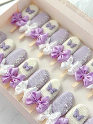 Lavender Butterfly Cakesicles