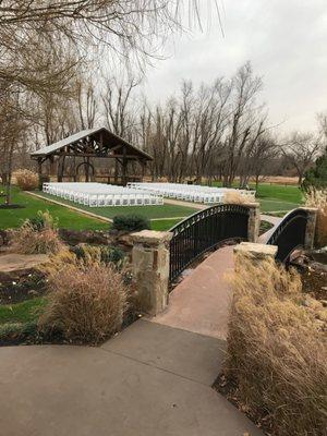 Outdoor ceremony setup