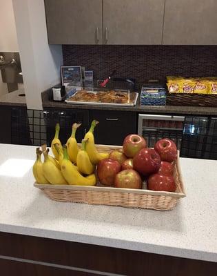 Healthy snacks at the service center!