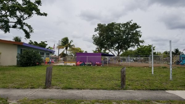 HUUUUUUUUGE  playground, before privacy fence AND cameras for safety