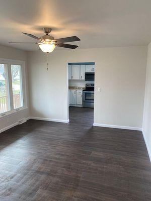 New vinyl flooring new paint brand new drywall throughout the whole home.