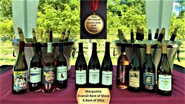 Ohio Awards: Dry, Semi-Dry and Sweet.  Marquette, Best in Ohio!